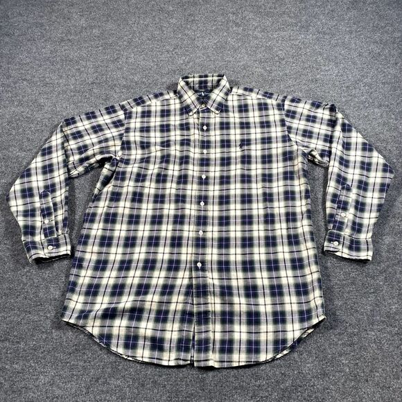 Polo Ralph Lauren Mens Medium Plaid Oxford Button up Shirt Blaire Lightweight - Picture 2 of 9